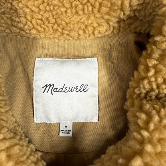 Madewell Portland Faux Shearling Button Down Jacket Womens Size Medium - Picture 3 of 7